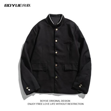 BOYUE帛躍復古小西服潮牌ins墊肩上衣男復古2022寬松學生秋季外套
