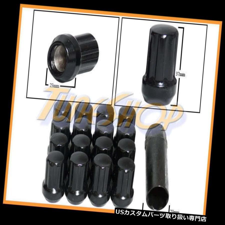 16 Extended XL Duplex Spline Wheel Lock Lug Nuts – 14x1.5 M14 Acorn Close End, Chrome (Tuneshop)