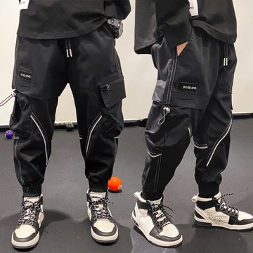 兒童裝男童春裝褲子2026新款春秋款男孩中大童春季工裝長褲休閑潮