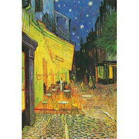【拼圖貓】HM - 名畫系列-夜晚的露天咖啡座 台灣製 1000片夜光拼圖 HM1000-135