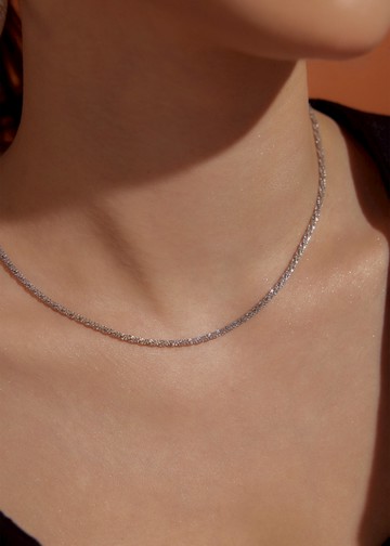 亮面切割．純鋼項鍊