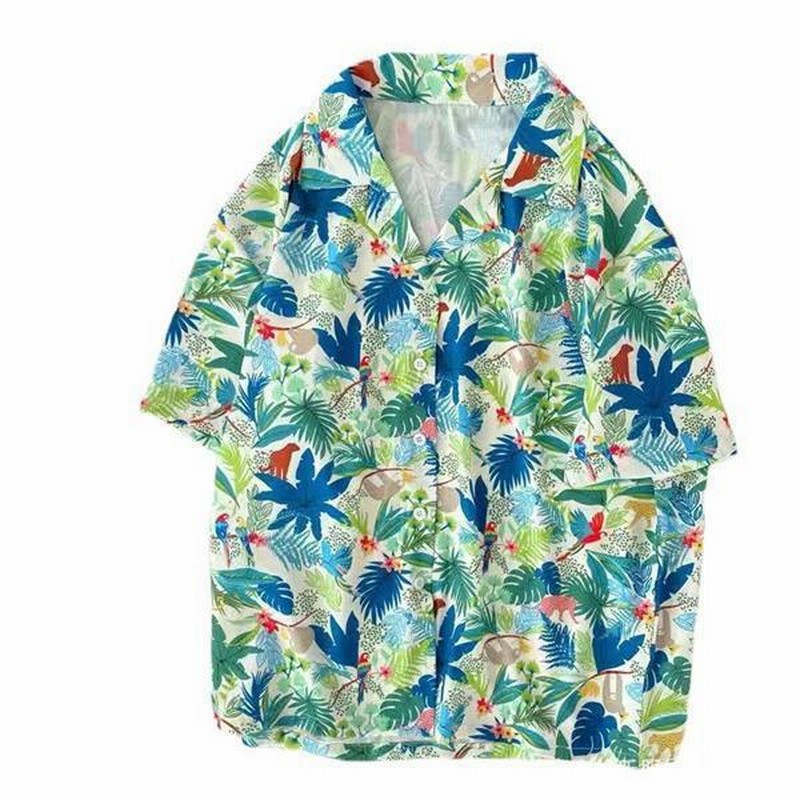 BLUE VACATION アロハシャツ L 水色 花柄（SUN SURF×BEAMS 別注 アロハ 
