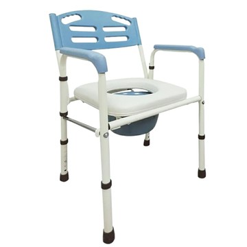 來而康 富士康 鐵製烤漆 便盆椅 FZK-4221 可折合 軟座墊 洗澡椅 馬桶椅 便椅 圓孔坐墊 FZK4221