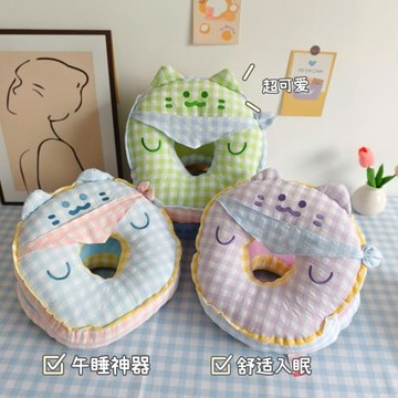 卡通貓咪午睡枕小學生桌上睡覺上班族趴睡辦公室兒童午休枕頭神器