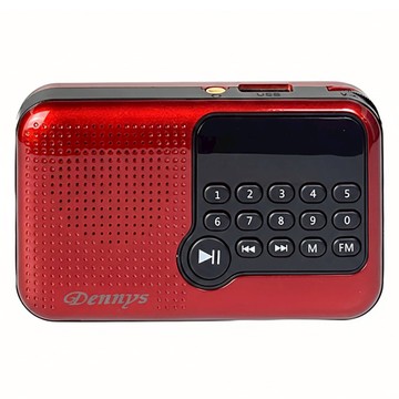 Dennys 丹尼斯 SD USB MP3迷你喇叭  紅色