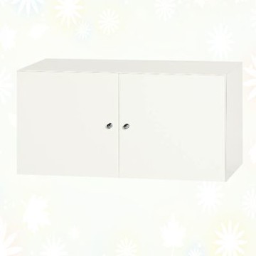 文創集-南亞塑鋼     亞特 南亞塑鋼2.7尺雙開門組合收納櫃-80.8x41.5x40.4cm免組