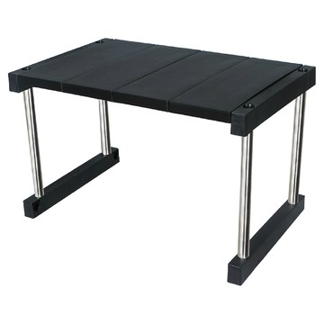 廚房收納架 單層款 微波爐置物架 碳鋼材質  41 x 26 x 24cm  黑色  1個