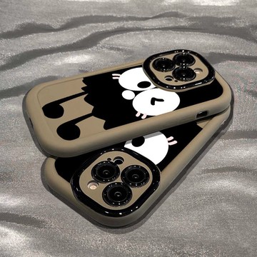 大眼煤球蘋果13/14/15pro手機殼軟殼iPhone12/11Promax防摔xs/xr