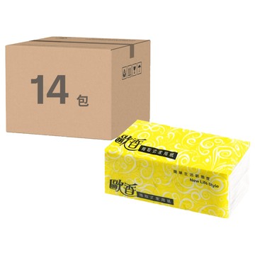 歐香 抽取衛生紙 200張 100%原生紙漿 超細纖維 優異水溶性 台灣製造  14包  1袋