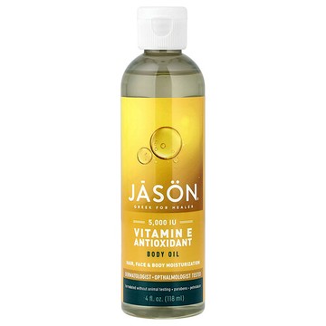 Jason Natural, 維生素 E 抗氧身體油，4 液量盎司（118 毫升）