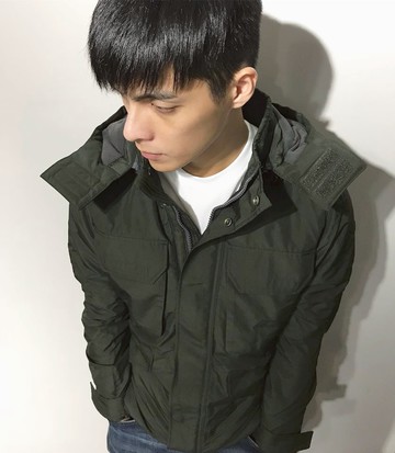 美國百分百【Abercrombie & Fitch】外套 AF 連帽 麋鹿 男衣 防寒 鋪棉 軍綠色 S號 J622