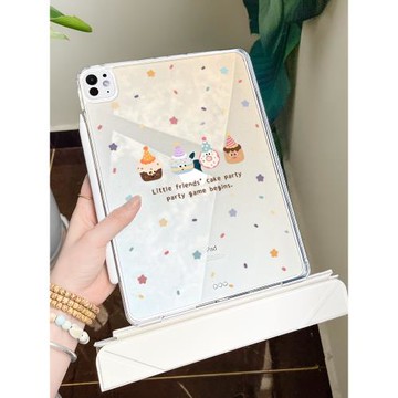 ipad保護殼3Y折air6套pro2025新款適用蘋果平板10亞克力9防彎5無帶筆槽mini7磁吸11寸4九代8抽拉13拆分支架輕
