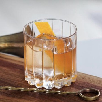 酒術奧地利進口水晶玻璃條紋刻花威士忌杯商用雞尾酒杯直身柯林杯