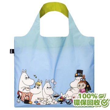 LOQI 環保材質春捲包/購物袋-MOOMIN野餐(無扣帶、無暗袋)