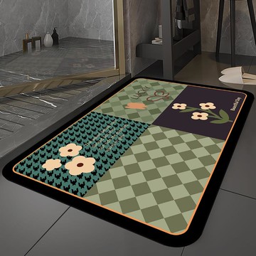 浴室硅藻泥吸水地墊防滑吸水速干腳墊淋浴房衛生間門口軟墊可剪裁 雙11全館免運