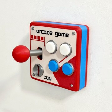 創意新品🎮86型復古街機搖桿開關面板🔘3D列印開關面板裝飾 復古街機樣式 個性創意牆壁開關改造裝飾 牆面裝飾 互換禮物