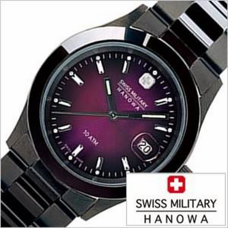 スイスミリタリー ハノワ エレガント ブラック 腕時計 SWISS MILITARY