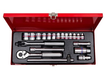 KING TONY 專業級工具 20件式 3/8"(三分)DR. 十二角套筒扳手組 KT3020SR