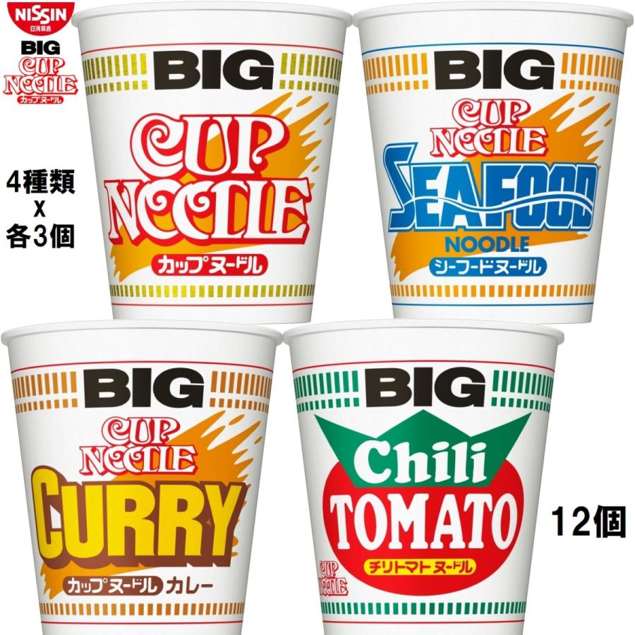 日清食品 カップヌードル BIG 4種類×各3個 計12個セット