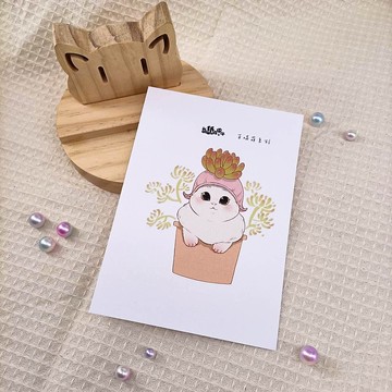 ME183-38_我紙在乎你百喵萌明信片_postcard