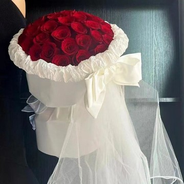 ❀【花中世界】❀蝴蝶結頭紗仿真香皂花成品花束求婚訂婚領證結婚送老婆女朋友閨蜜