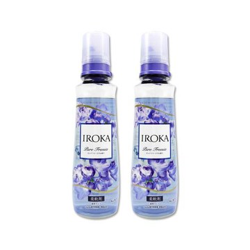 (2瓶超值組)日本KAO花王-IROKA透明系植萃多層次香氛防臭衣物柔軟精540ml/瓶-小蒼蘭香(紫蓋)(不挑機型,織物洗滌柔軟劑,芳香消臭護衣精)