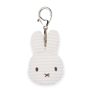 BON TON TOYS Miffy拍拍米菲兔ECO燈芯絨鑰匙圈-白 10cm
