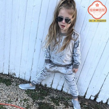 【金鑽絨洋氣】兒童套裝 童裝套裝 女童套裝 男童套裝 金絲絨套裝 秋裝套裝 時尚洋氣 柔軟親膚 加厚保暖 男女寶寶秋裝新款