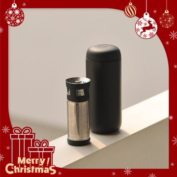 交換禮物No.1🎁【FELLOW】CARTER INFUSER SET 卡特茶葉浸泡組 (474ml｜磨砂黑) 聖誕快樂 質感好禮 咖啡茶葉 一杯多用 環保杯 保溫保冰 陶瓷塗層 不留異味 送禮推薦