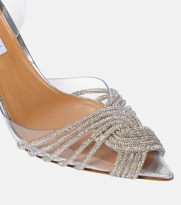 Aquazzura Gatsby 75 embellished slingback pumps