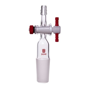 《SYNTHWARE》抽氣接頭 直型 附TF活栓 Adapter ,Vacuum, With PTFE Stopcock