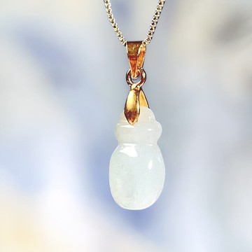 冰種翡翠項鍊 14K包金 | 天然緬甸玉A貨翡翠 | 送禮