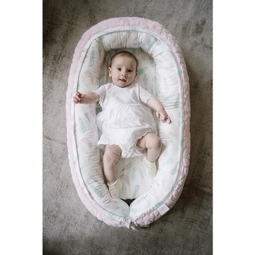 【安琪兒婦嬰百貨】【預購5月初】波蘭 Maylily 竹纖雪柔雙面睡窩-輕羽天堂粉(粉)