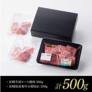 ふるさと納税 ※令和6年2月より順次発送※宮崎牛 肩ロース 焼肉 300g(宮崎県産 和牛 こま切れ 200g)計500g【牛 肉 牛肉 牛 肩ロース.. 宮崎県川南町