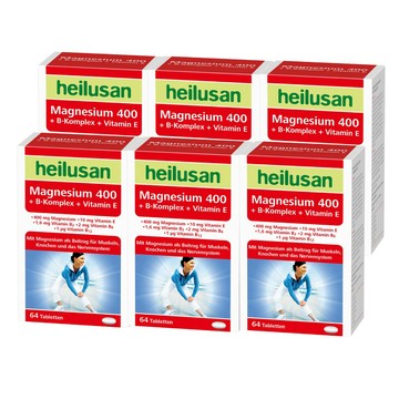 Heilusan 鎂+B群+E高效活力錠 6入組(64錠x6)