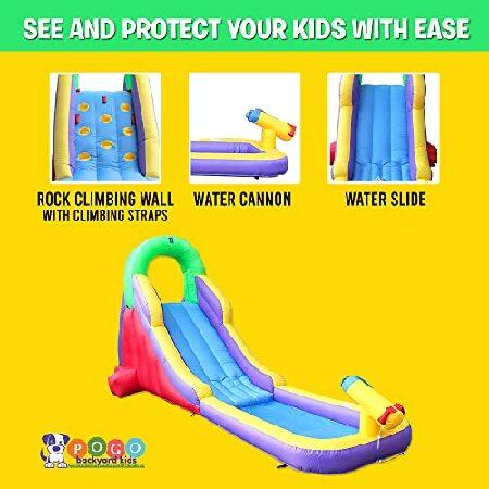 Backyard Kids Inflatable Water Slide for Kids 19.7 x 6.6 x 9.5 Ft Residential Backyard Inflatable Slide for Summer Fun Rainbow Slide w  Water Cann