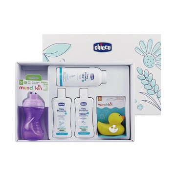 Chicco 寶貝嬰兒植萃歡樂沐浴全效質感禮盒【佳兒園婦幼生活館】