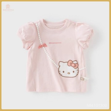 爆款熱推💖全臺免運 童裝2025夏季新款庫洛米女童短袖T恤兒童卡通衣服上衣 DVDU