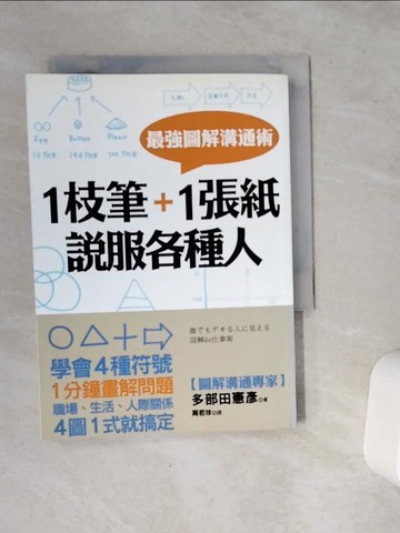 【書寶二手書T1／溝通_VCN】1枝筆+1張紙，就能說服各種人_多部田憲彥