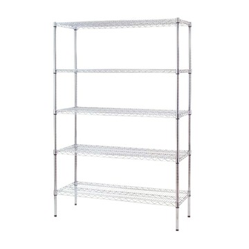 特力屋 耐重鍍鉻五層架 寬152x深46x高180公分 霸王級荷重單層200公斤 書架 收納架 電器架 置物架