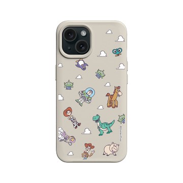 iPhone 15 SolidX 貝殼灰 - 迪士尼-玩具總動員 Toy Story - 玩具總動員 - 角色集合與雲朵