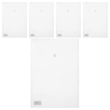 ECO Chungwoon 黏扣直式文件袋 A4 透明 5個