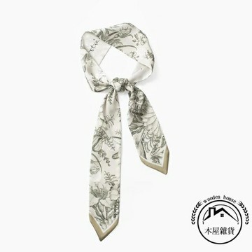 絲巾領帶細窄小長條領巾發帶女綁包【木屋雜貨】