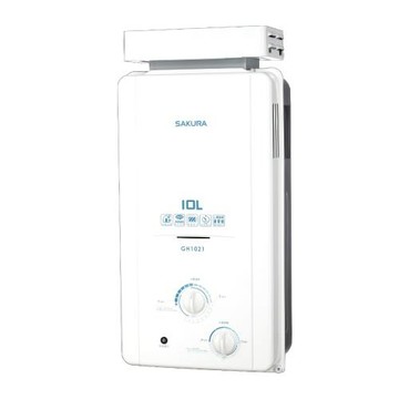 (全省安裝)(送5%購物金)櫻花10公升抗風型ABS防空燒(與GH1021/GH-1021同款)RF式LPG熱水器桶裝瓦斯GH-1021L