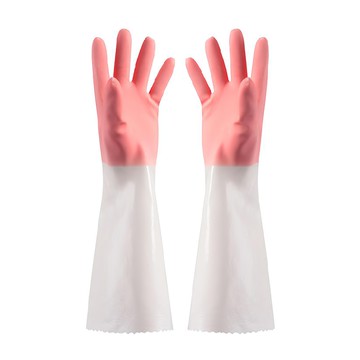 加絨洗碗手套 1組  40 x 18cm  粉色