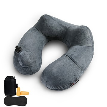 自動充氣U型枕頭【多色可選】 睡枕 全新升級 自動充氣U型枕 出差旅行枕護頸 飛機枕 枕頭 午休枕 枕頭 U型枕 人體工學 護頸枕 頸枕