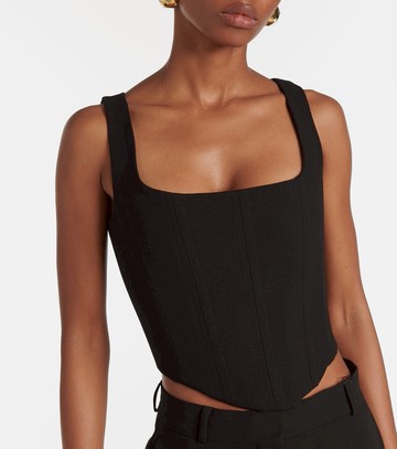 Costarellos Jovie wool crêpe bustier