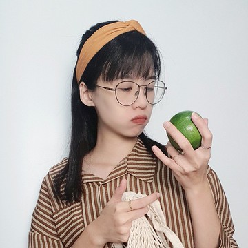 橘子氣泡酒 交叉鬆緊髮帶 髮飾