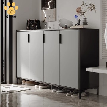 鞋柜家用門口新款2024爆款實木室內玄關柜一體大容量入戶收納鞋架ws7211