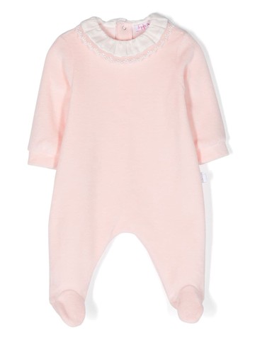 Il Gufo - lace-collar long-sleeve pyjamas - kids - Cotton/Polyester - 3 - Pink